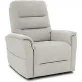 Marvyn Power Lift Recliner with Power Headrest, Power Lumbar & Heat in Dove Gray Microfiber
